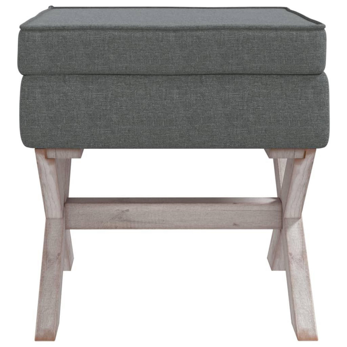 VIDAXL Tabouret de rangement Gris fonce 45x45x49 cm Tissu