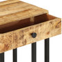 Voir la diapositive 5 : VIDAXL Table d'appoint en forme d'U 45x30x61cm Bois de manguier massif