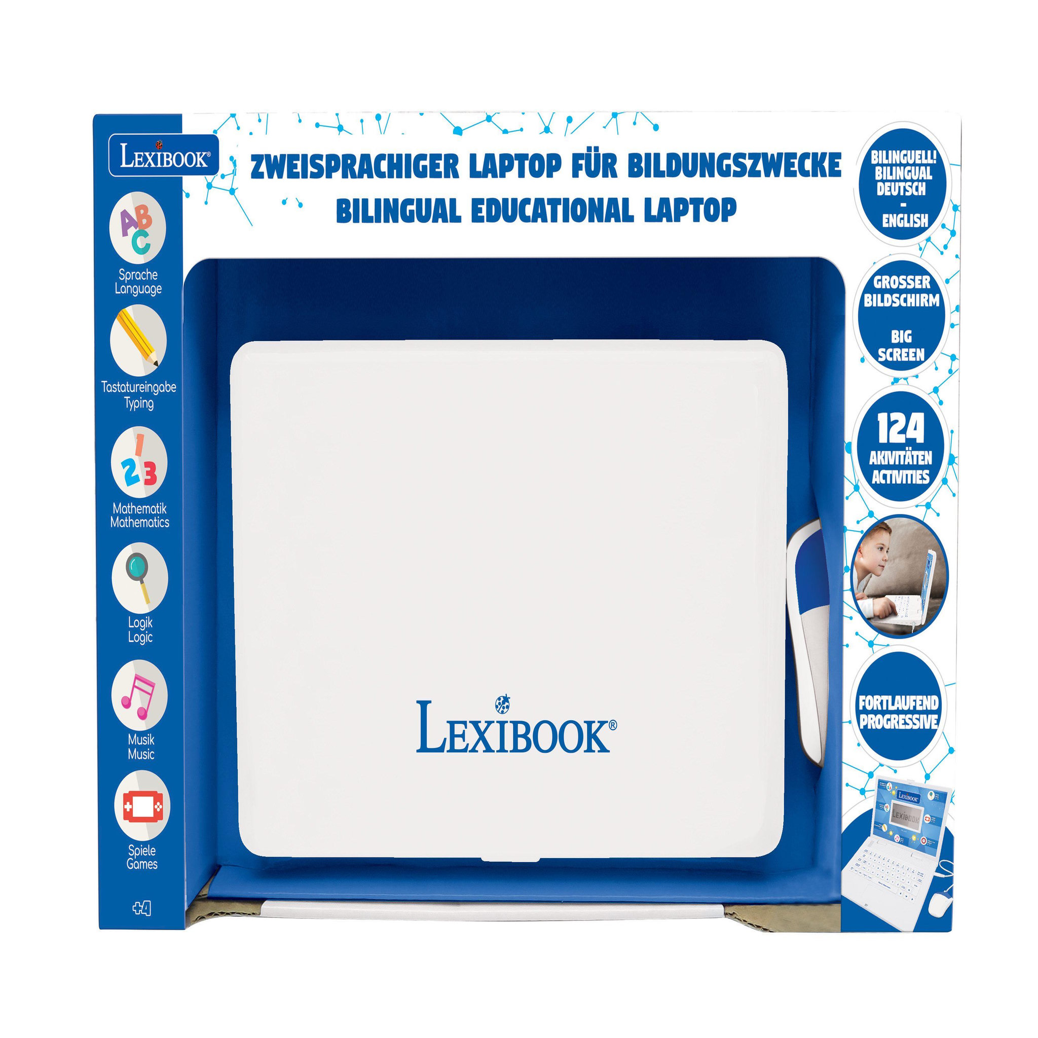 Voir la diapositive 3 : Lexibook ordinateur portable éducatif Power Kid bilingue en anglais et allemand