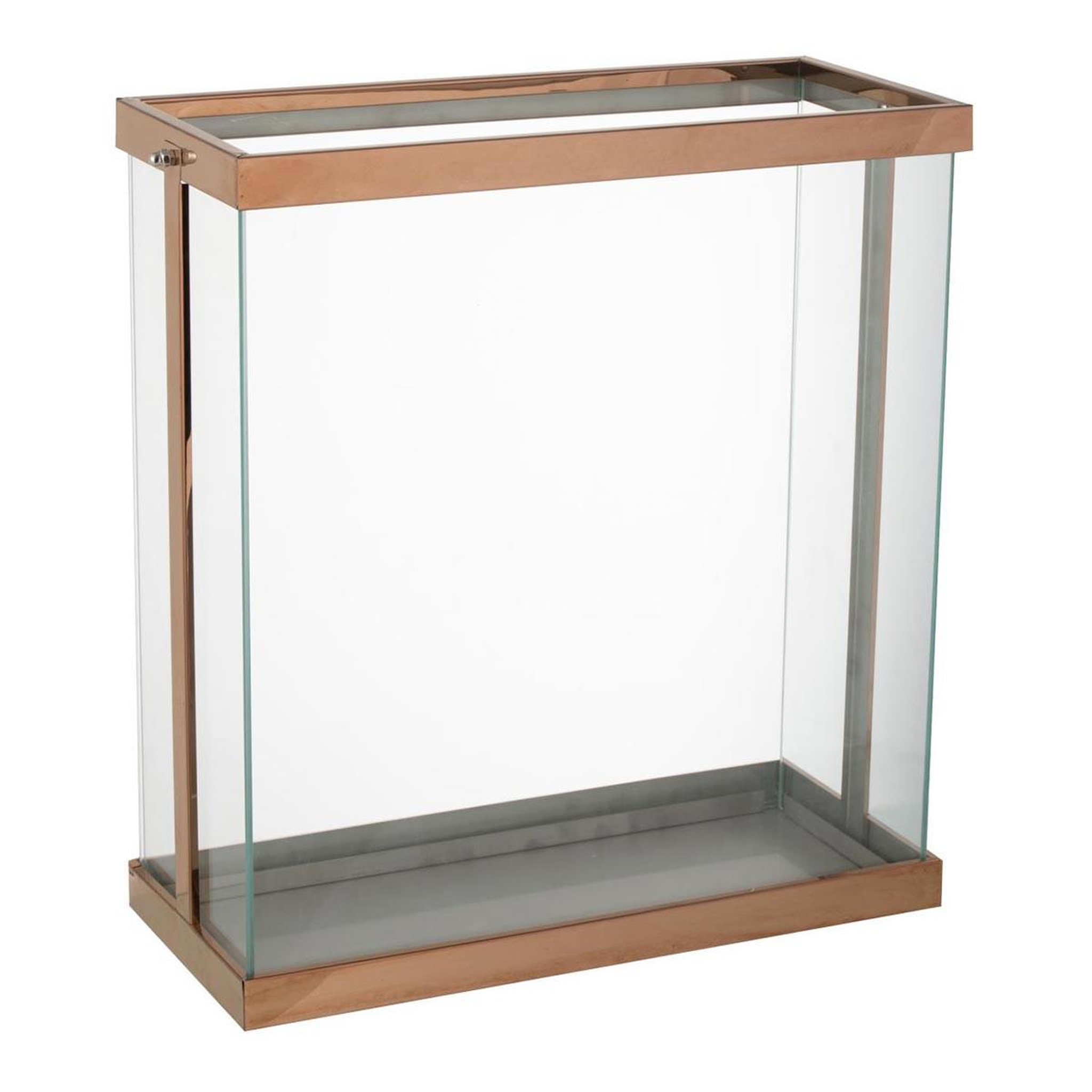 J-LINE Lanterne en Verre  Enma  45cm Cuivre