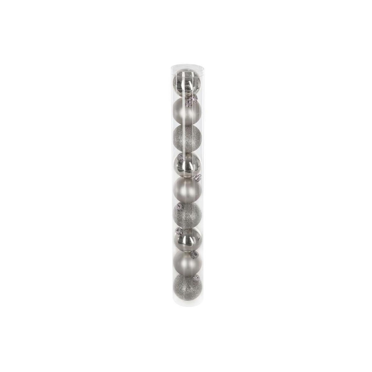 FEERIC LIGHT & CHRISTMAS Lot de 9 Boules de Noël  Colorama  6cm Argent