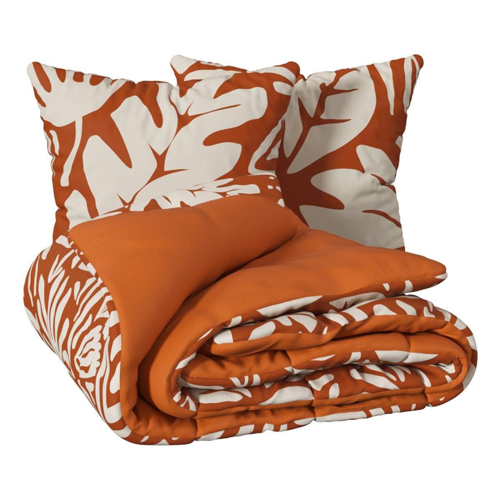 Voir la diapositive 4 : ATMOSPHERA Parure de lit 3 pièces  homy  240x220cm orange