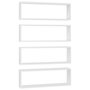 Voir la diapositive 2 : VIDAXL Etageres cube murales 4pcs Blanc 80x15x26,5cm bois d'ingenierie