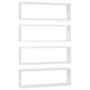 Voir la diapositive 2 : VIDAXL Etageres cube murales 4pcs Blanc 80x15x26,5cm bois d'ingenierie