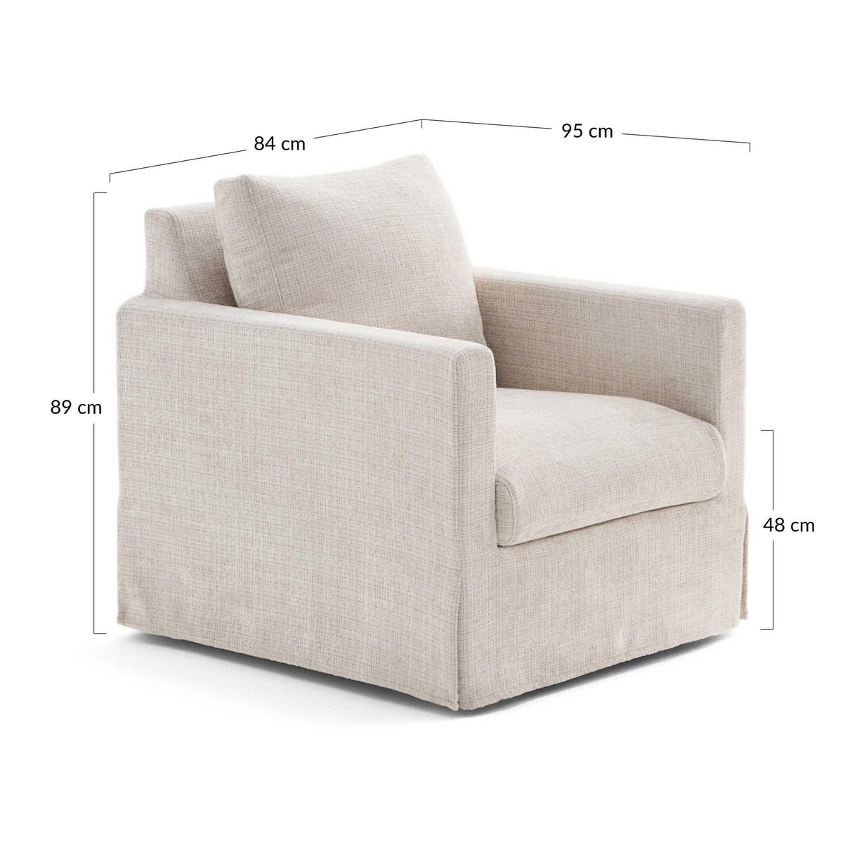 LISA DESIGN Serena - housse en velours texturé pour fauteuil