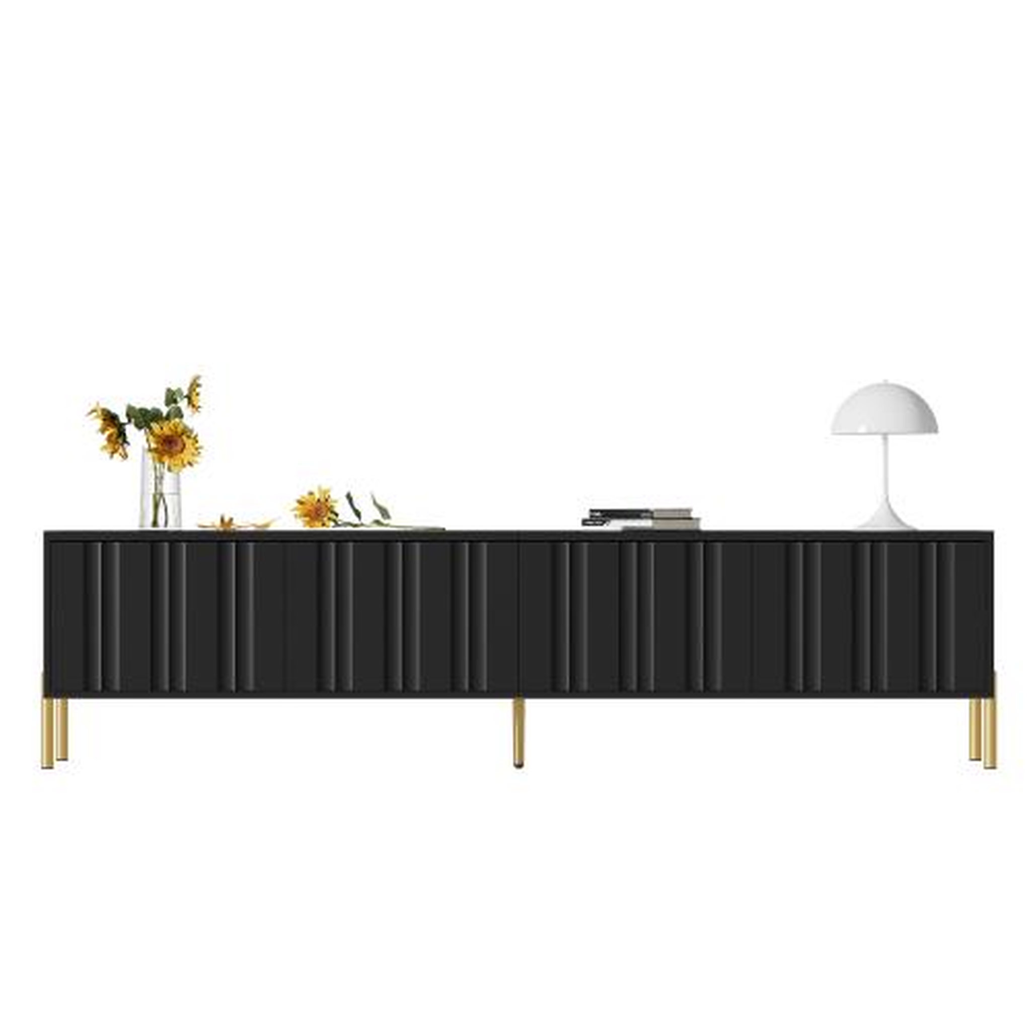 MERAX Meuble tv. Coloris disponibles : Noir, Blanc