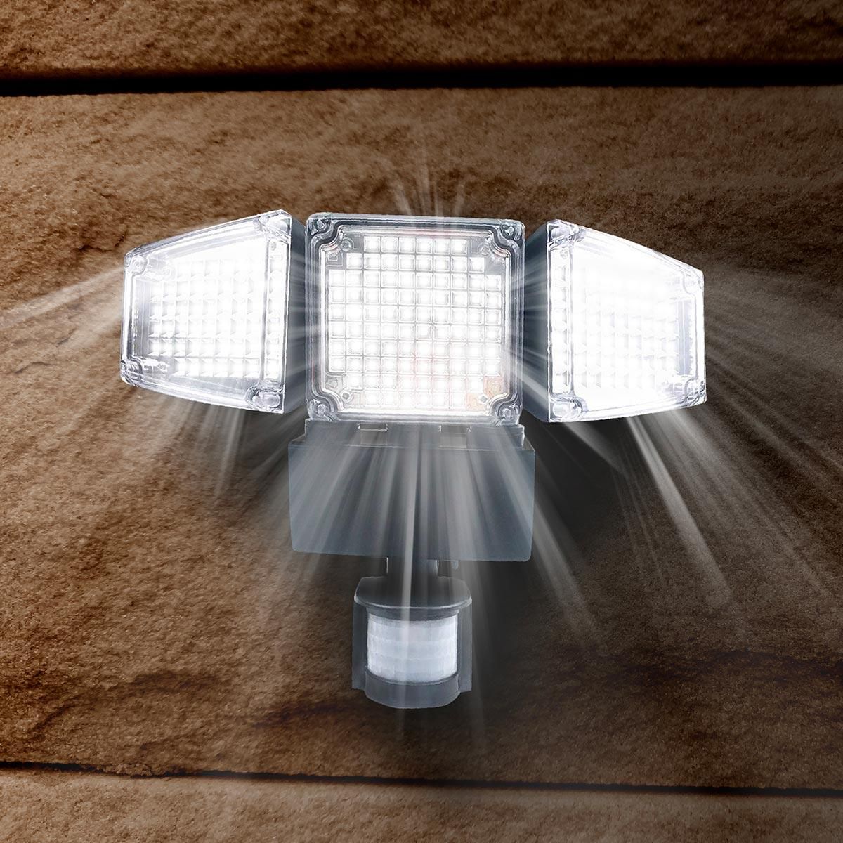 Lumisky Projecteur solaire avec détecteur BLACKBURN Noir Plastique 12W