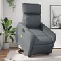 Voir la diapositive 1 : VIDAXL Fauteuil inclinable de massage Gris Similicuir