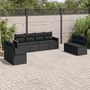 Voir la diapositive 1 : VIDAXL Salon de jardin 8 pcs avec coussins noir resine tressee