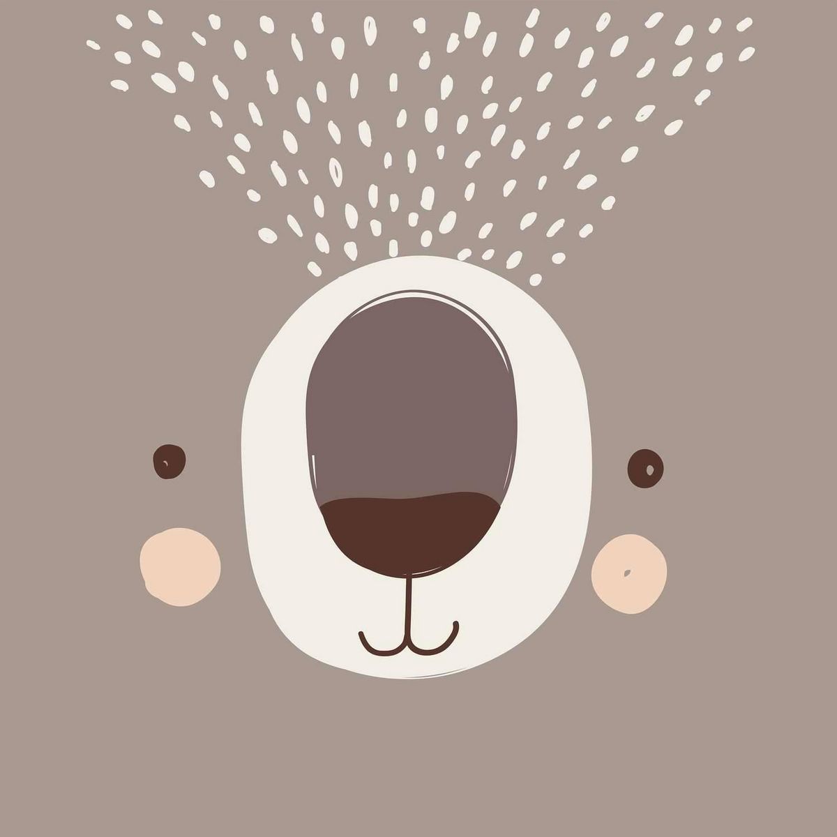 Atmosphera Kids Parure de lit enfant Ourson - 100% coton 57 fils - 140 x 200 cm