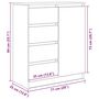 Voir la diapositive 6 : VIDAXL Buffet avec tiroirs vieux bois 71x35x84 cm bois d'ingenierie