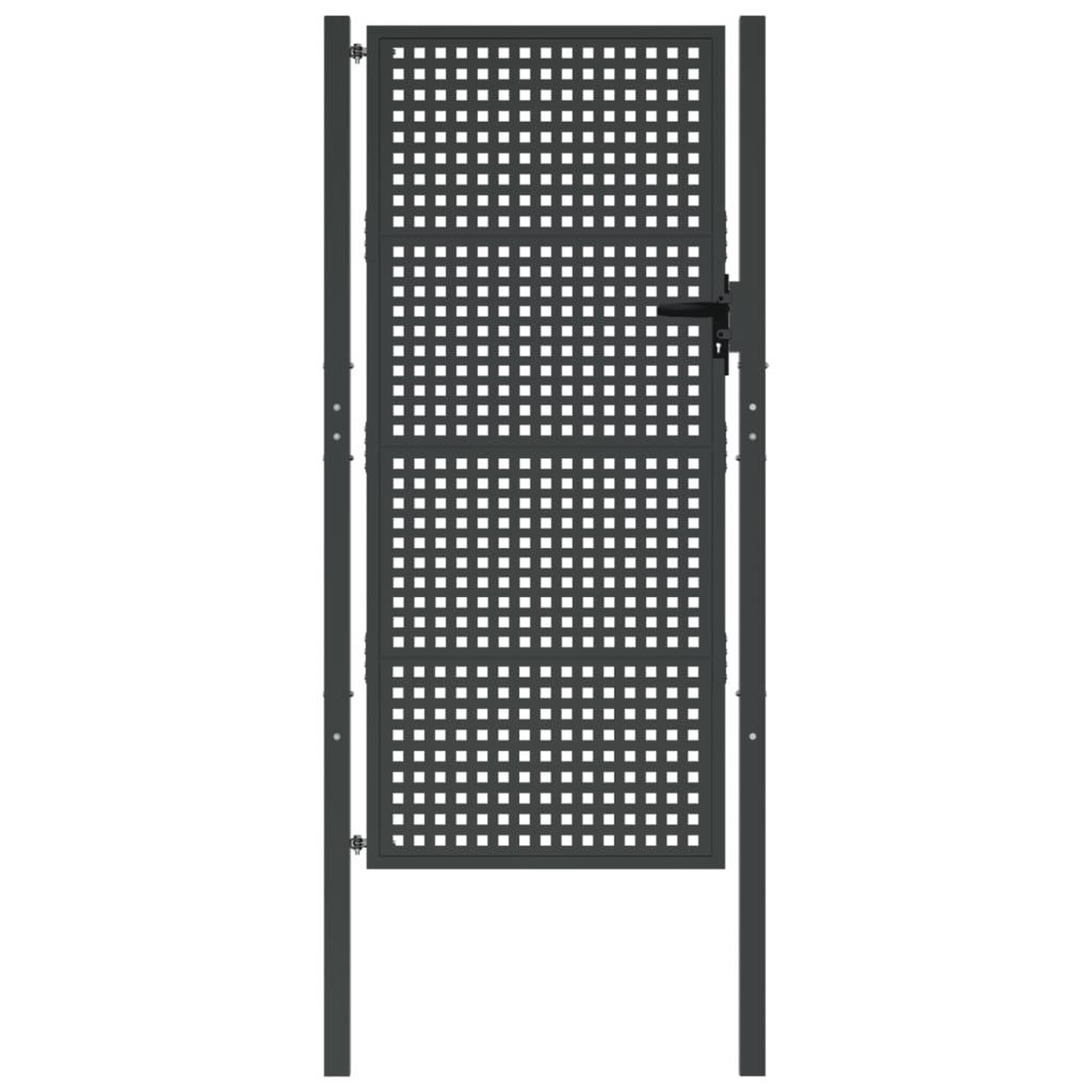 Voir la diapositive 3 : VIDAXL Portail de jardin anthracite 105x225 cm acier