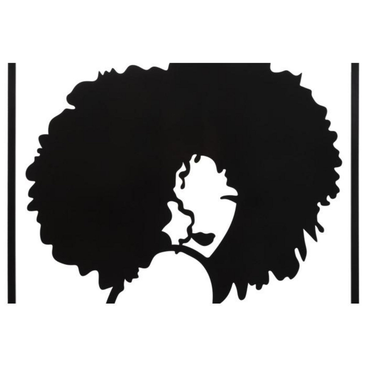 Paris Prix Décoration Murale Encadrée en Métal  Afef  80cm Noir & Bleu