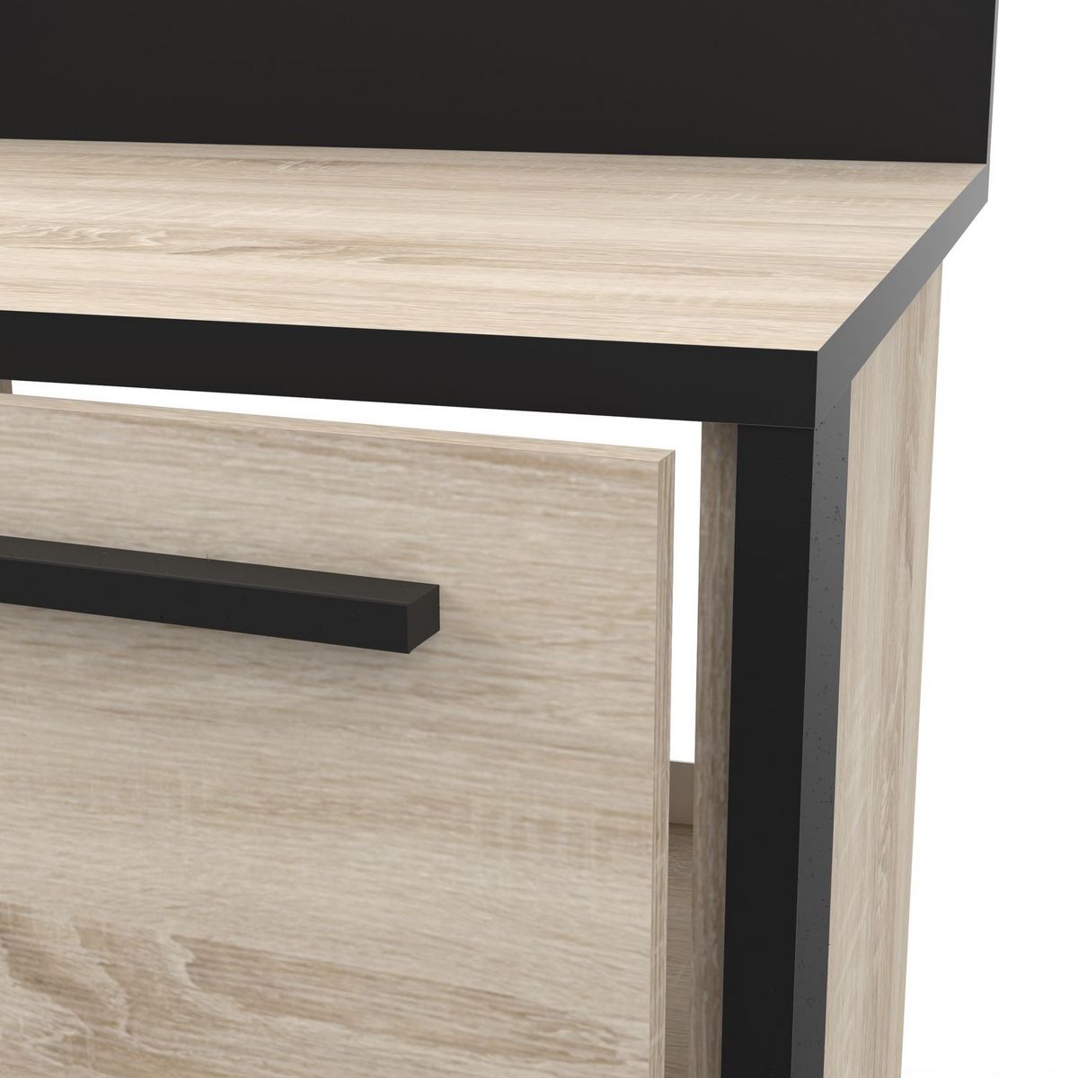 Meuble de cuisine bas sous évier style industriel L64cm BRICKHOUSE