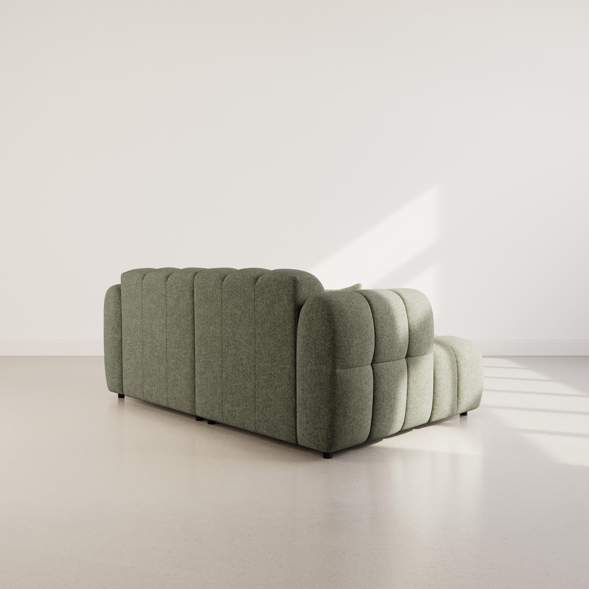 Voir la diapositive 6 : BEST MOBILIER Mini ray - canapé d'angle gauche 4 places en tissu texturé