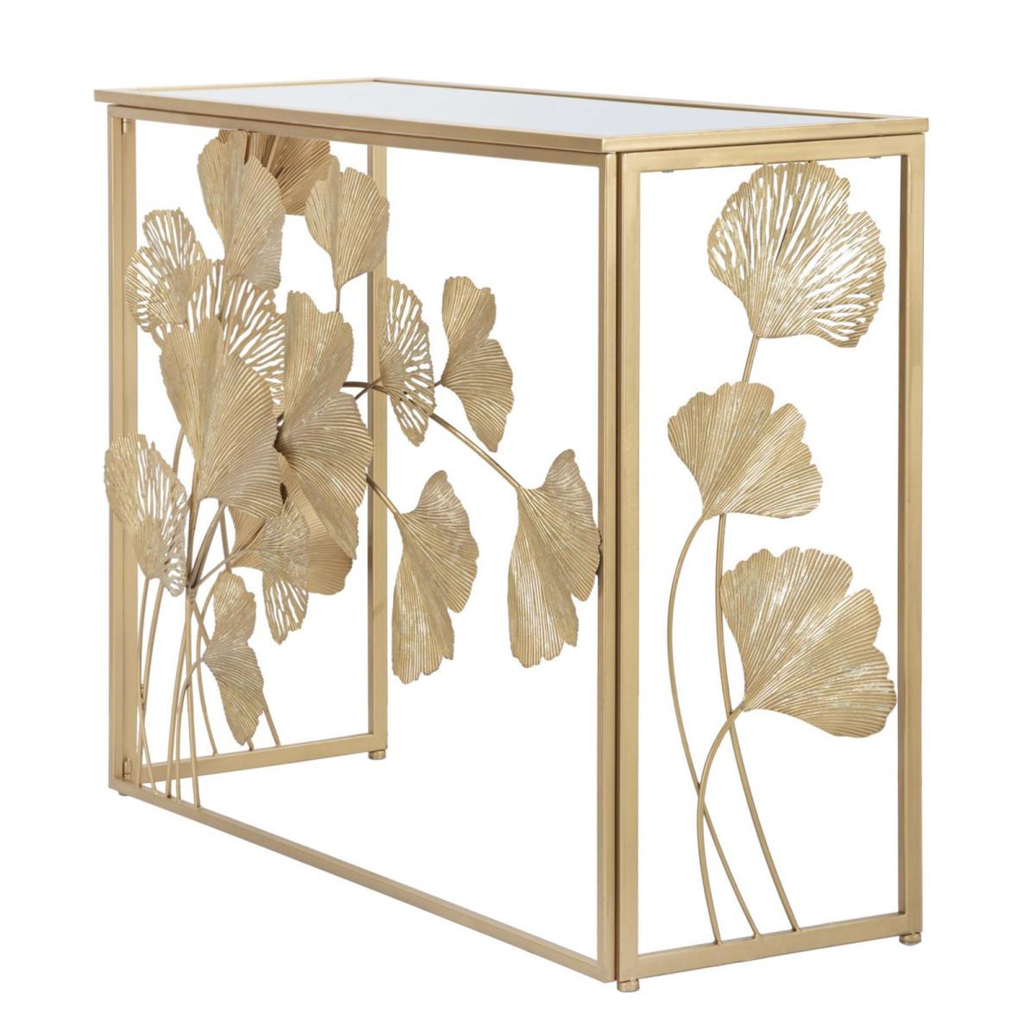 Voir la diapositive 3 : Paris Prix Console design en métal  leaf  108cm or
