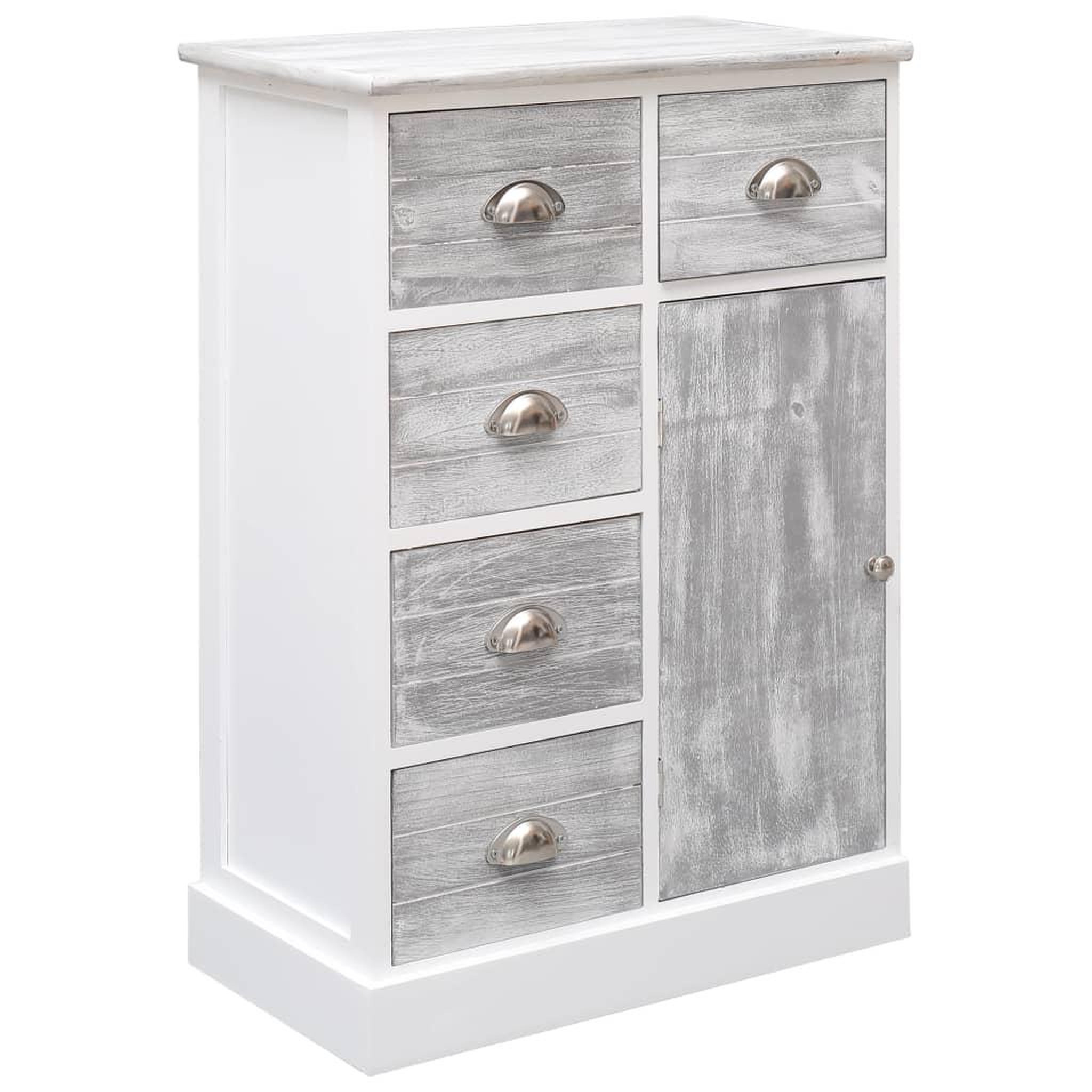 Voir la diapositive 3 : VIDAXL Buffet avec 10 tiroirs Gris 113x30x79 cm Bois