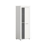 BEST MOBILIER Stafford - vitrine - blanc - 2 portes - 60x159 cm. Coloris disponibles : Blanc