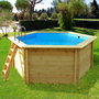 Voir la diapositive 3 : Habitat et Jardin Piscine bois   Hawai   - 4.10 x 1.18 m + Pompe à chaleur  3.5 kw/h