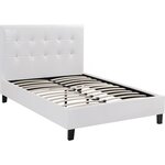 Habitat et Jardin Lit double en pvc  Julia  - 180 x 200 - Blanc