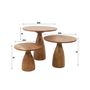 Voir la diapositive 4 : LISA DESIGN Henna - lot de 3 tables basses gigognes - bois d'acacia massif
