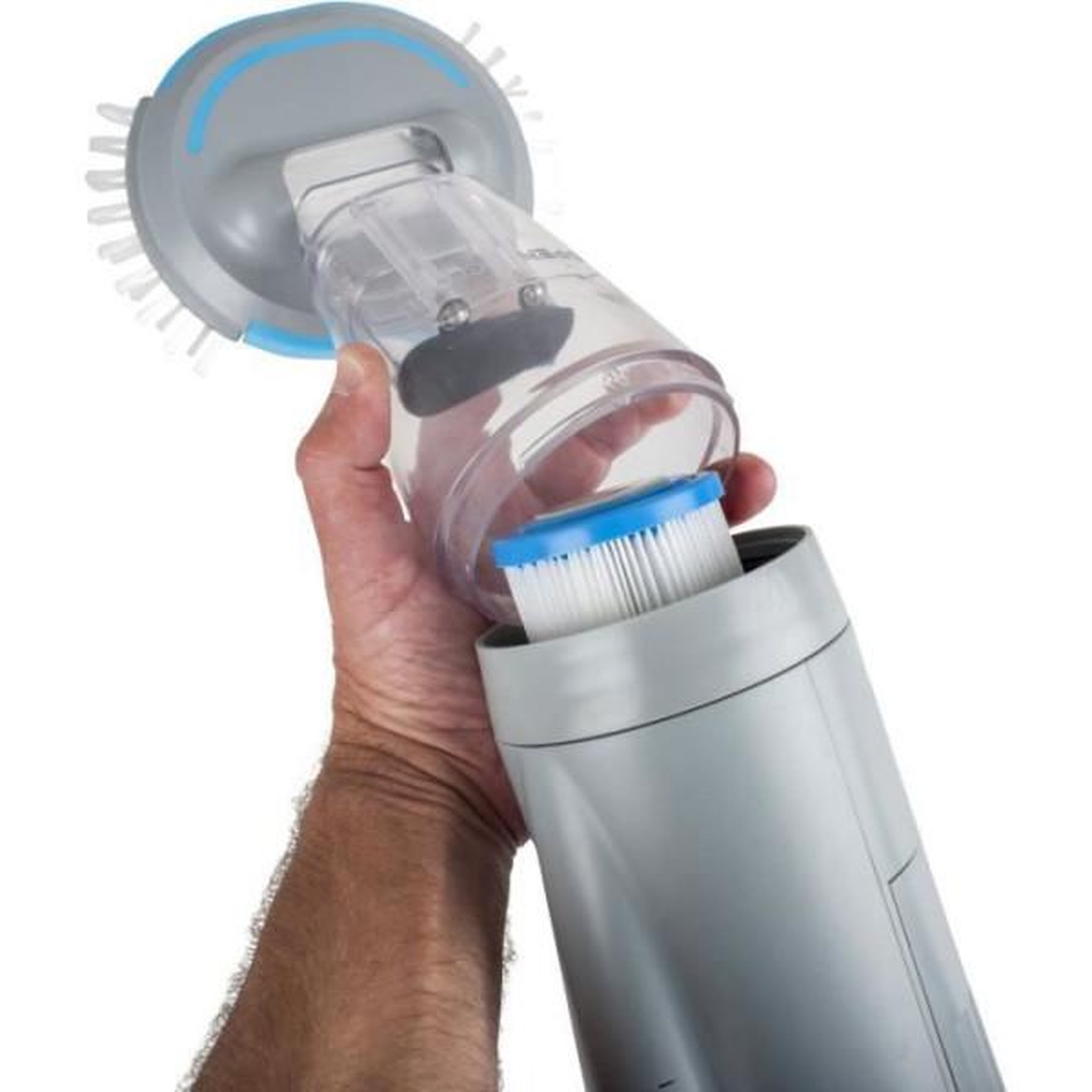 Voir la diapositive 4 : GRE GRE - Nettoyeur de fond a batterie pour spas et piscines hors-sol - Équipé d'un filtre a cartouche