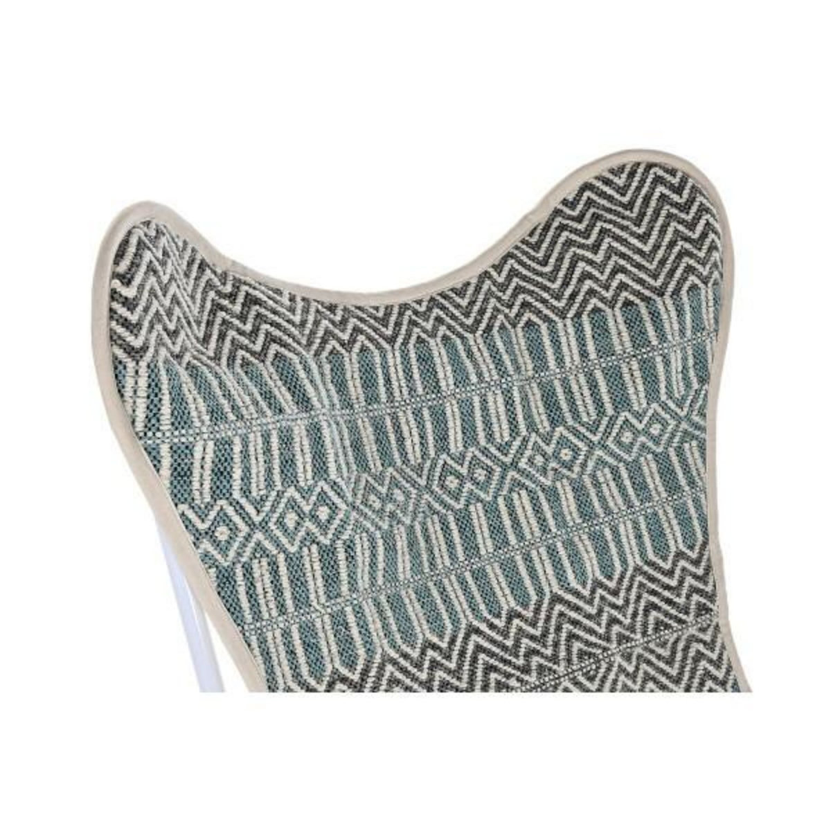 MARKET24 Chaise de jardin DKD Home Decor Bleu Blanc Vert Fer 74 x 65 x 90 cm