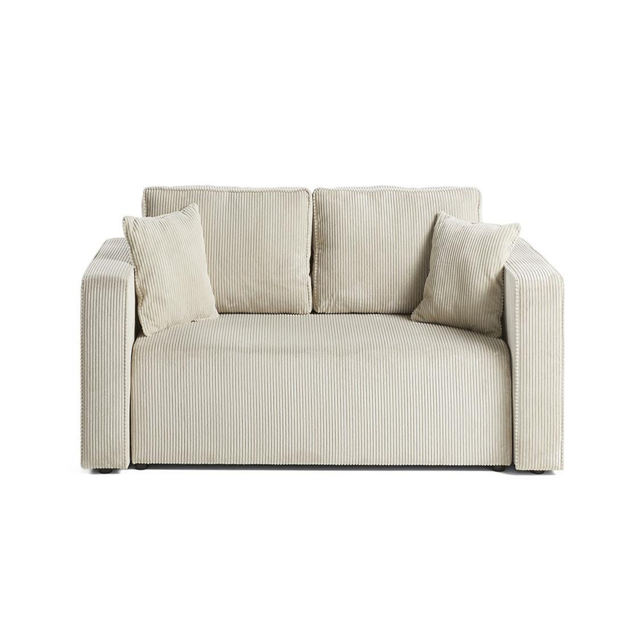 Voir la diapositive 1 : BEST MOBILIER Topaze - canapé droit 2 places - en velours côtelé