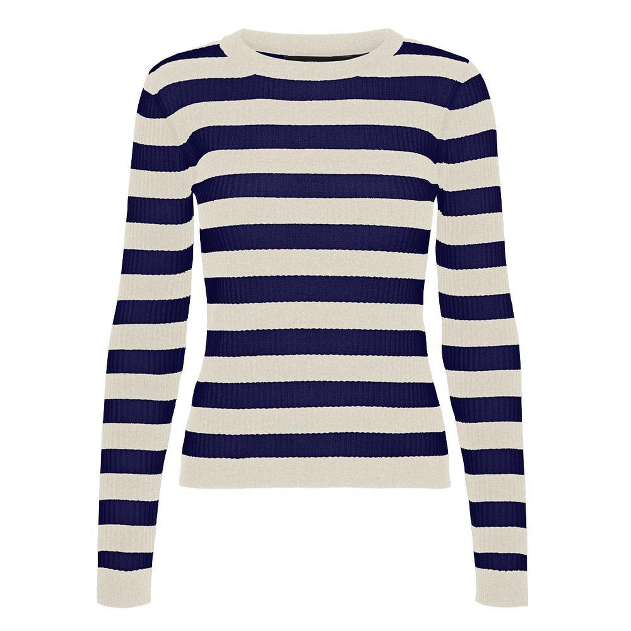 Vero Moda Pull Beige/Bleu Femme Vero Moda Chili