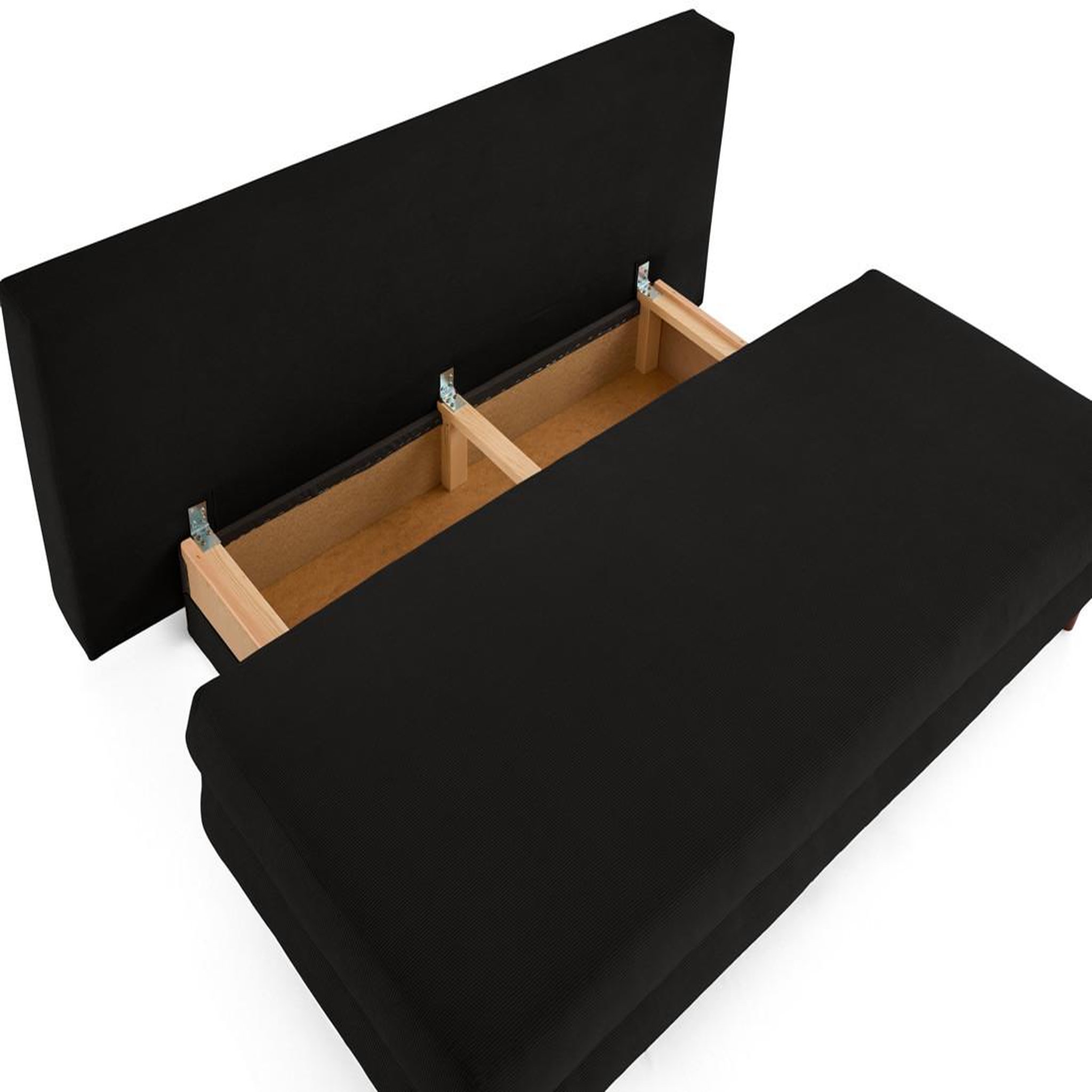 Voir la diapositive 3 : BEST MOBILIER Wonder - canapé 3 places convertible avec coffre en velours côtelé
