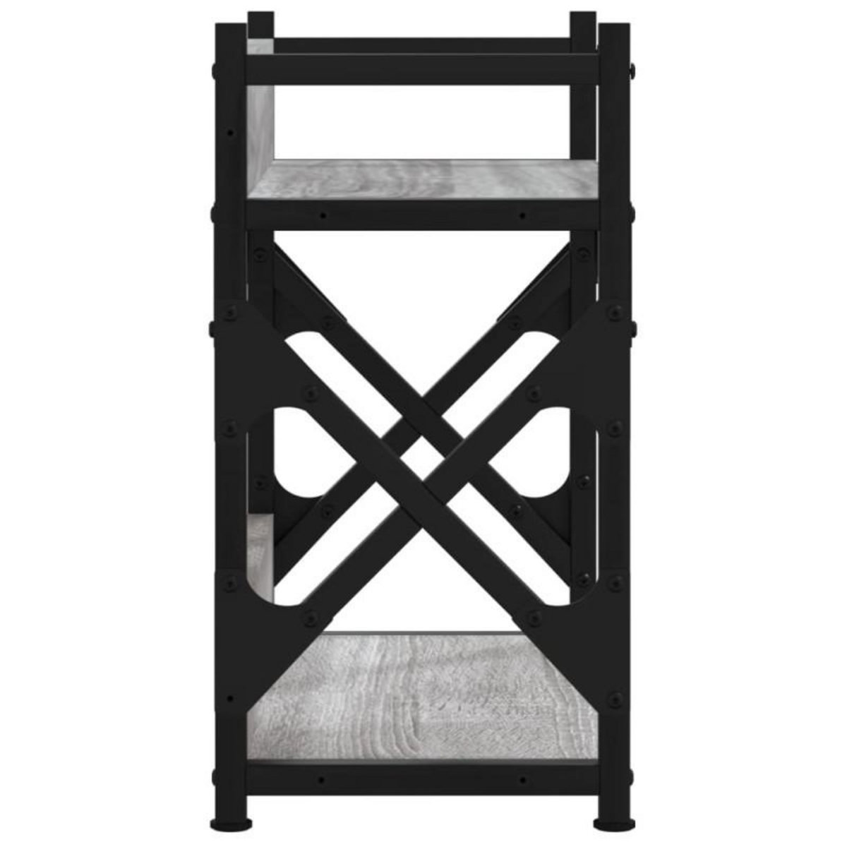 VIDAXL Support d imprimante à 2 niveaux Sonoma gris 40x20x40 cm