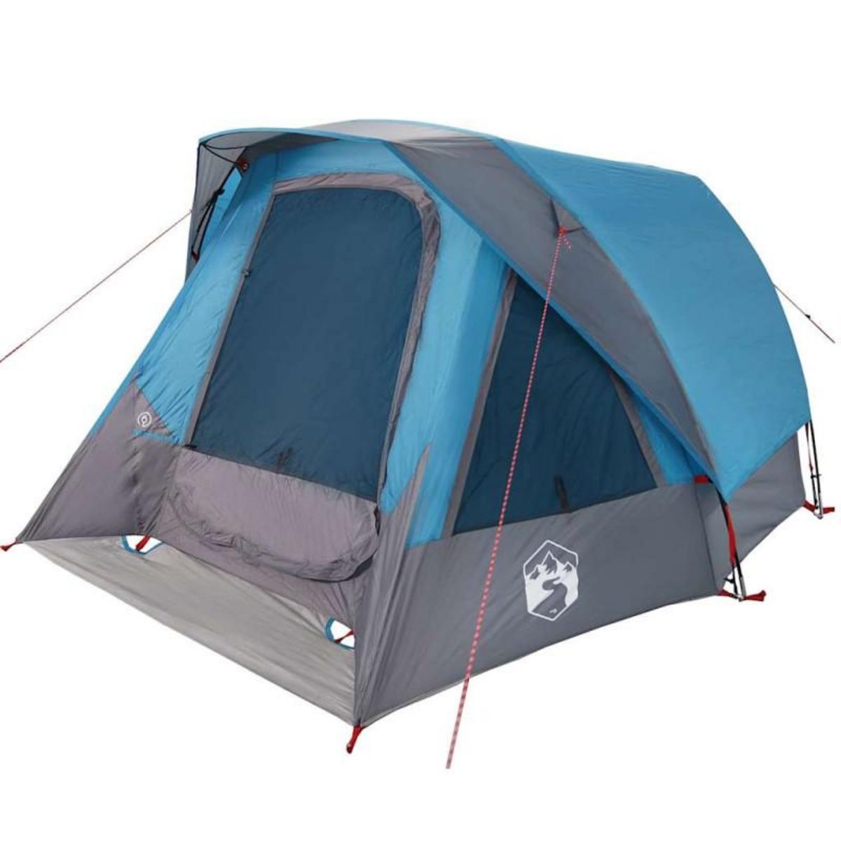 VIDAXL Tente de camping de cabine 4 personnes bleu imperméable