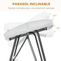Voir la diapositive 5 : OUTSUNNY Balancelle de jardin 3 places convertible auvent réglable épais coussins amovibles polyester acier époxy gris clair