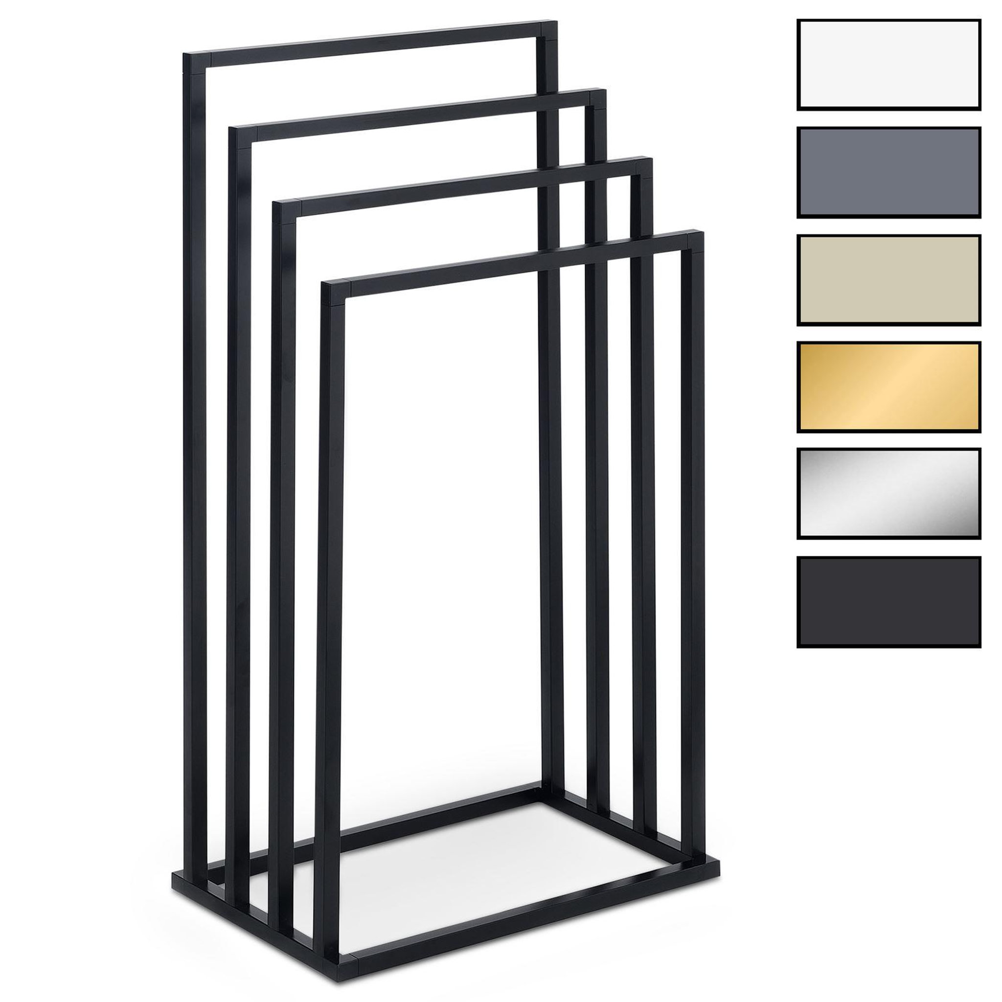 IDIMEX Porte-serviettes sur pied SENZA en métal. Coloris disponibles : Blanc, Noir, Gris, Jaune