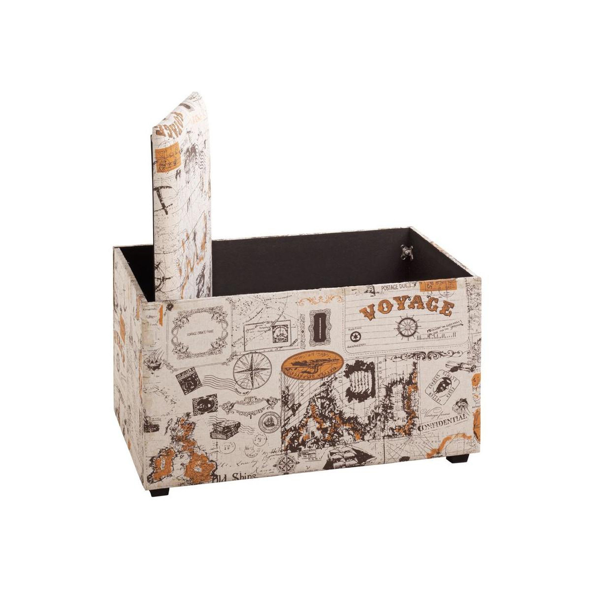 Voir la diapositive 6 : Paris Prix Coffre de rangement vintage  monde  65cm naturel