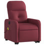 Voir la diapositive 3 : VIDAXL Fauteuil inclinable de massage electrique Rouge bordeaux Tissu