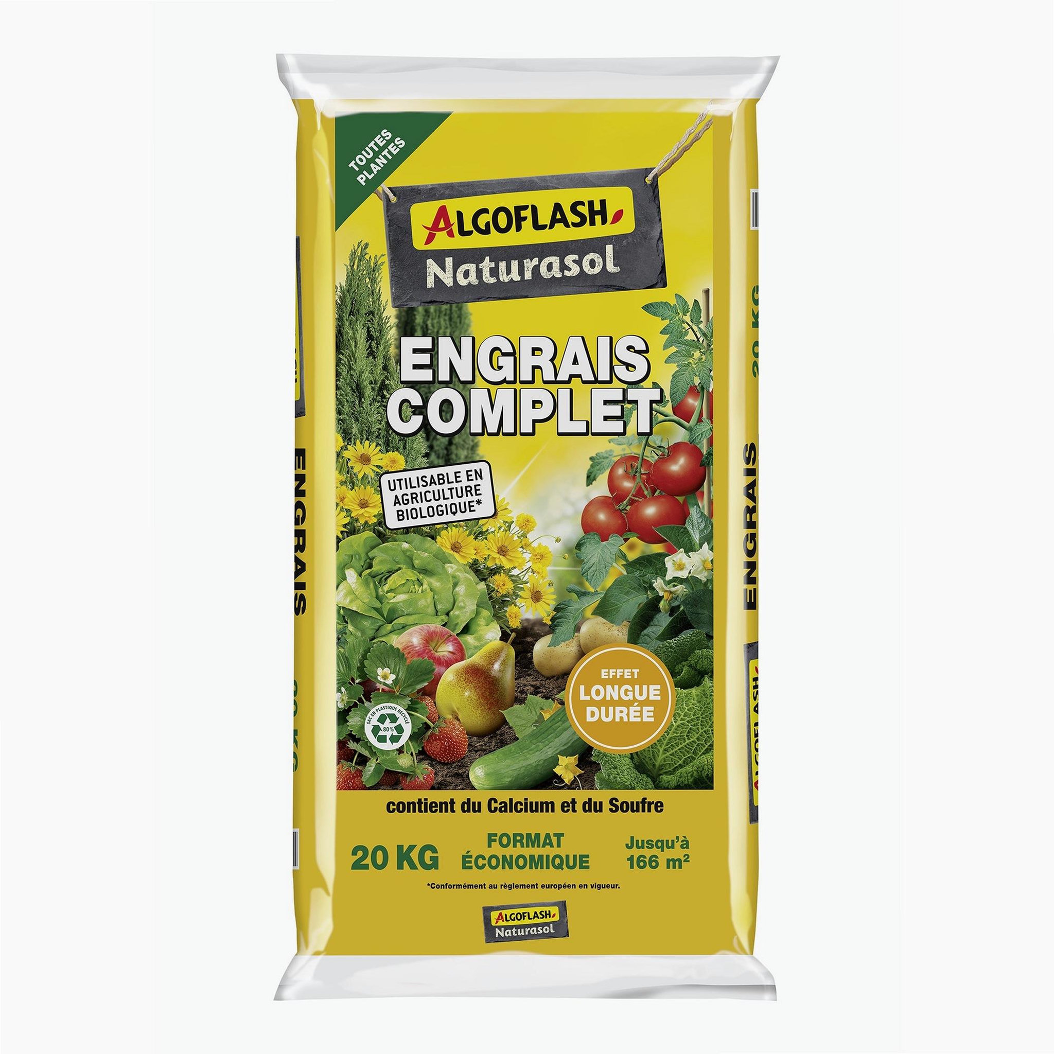 ALGOFLASH Engrais complet 20 kg  fertilisant à libération longue durée