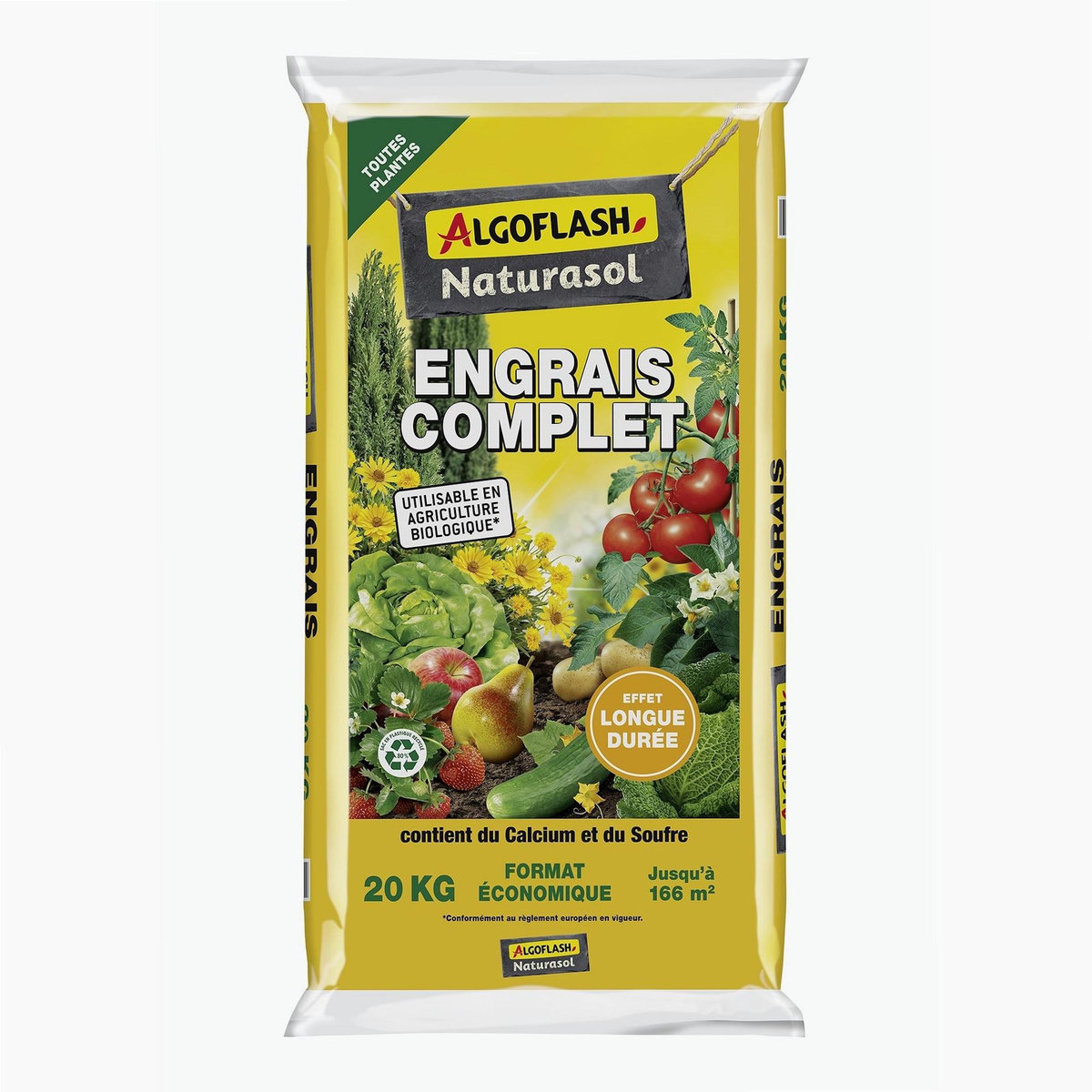 ALGOFLASH Engrais complet 20 kg  Fertilisant à libération longue durée