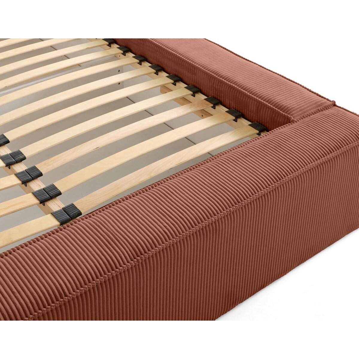 LISA DESIGN Stella - lit coffre - 140x190 cm - sommier inclus - en velours côtelé