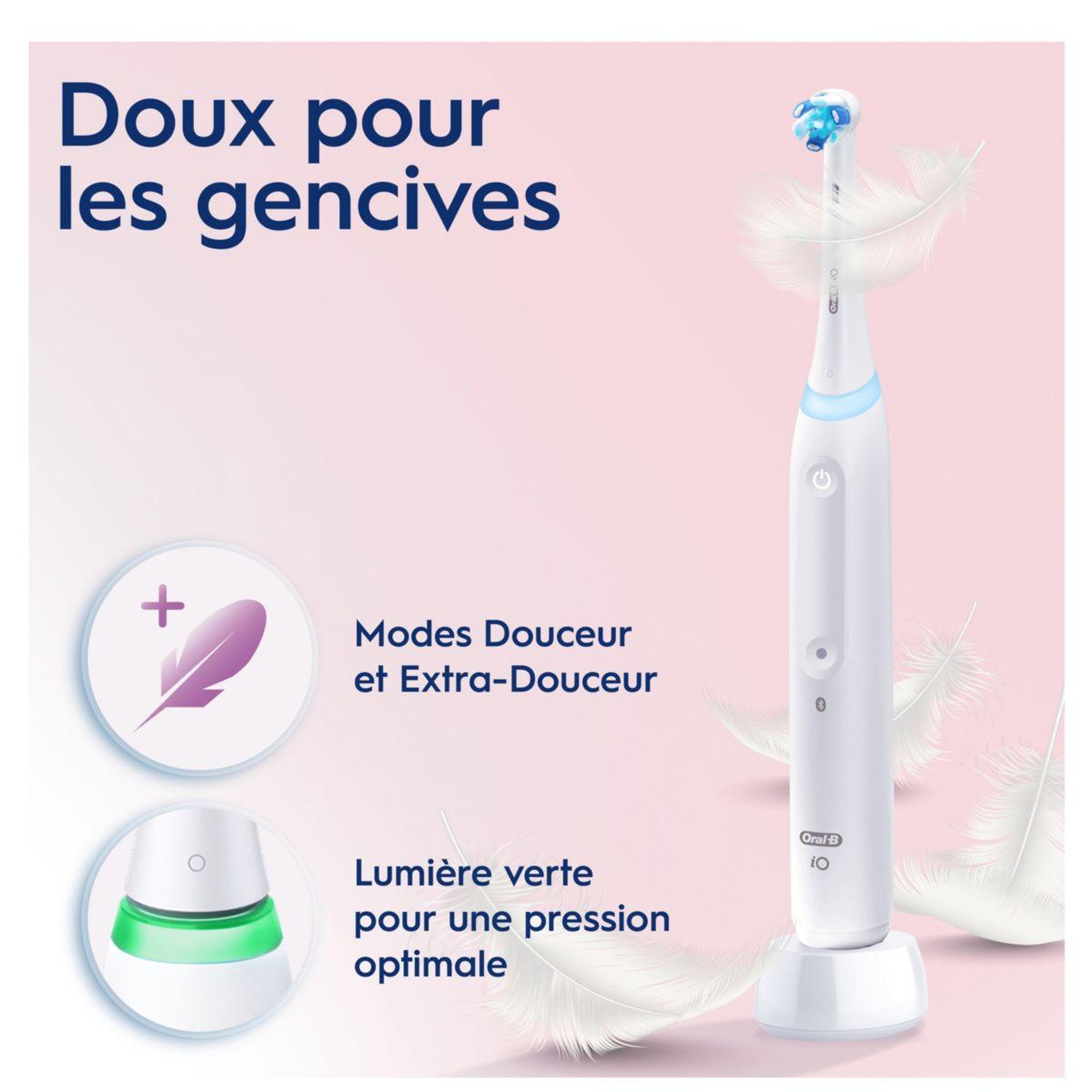 Voir la diapositive 3 : ORAL B Brosse à dents électrique IO 4 White edition cadeau