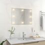 Voir la diapositive 3 : VIDAXL Miroir mural sans cadre avec lampes LED Rectangulaire Verre