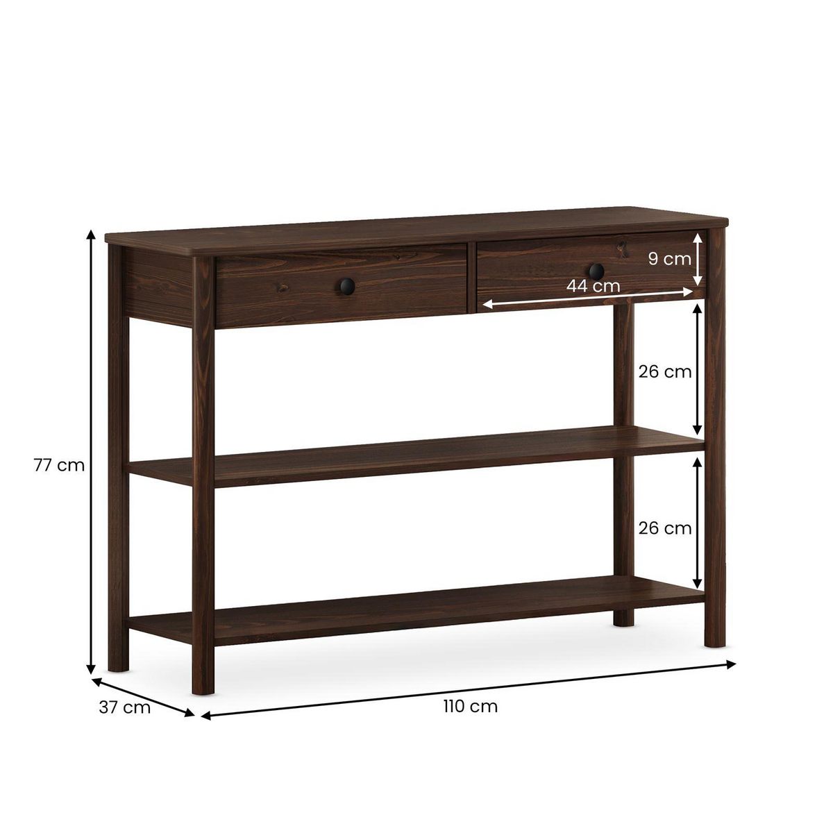 IDIMEX Table console d'entrée APOANA L 110 cm en bois