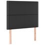 Voir la diapositive 2 : VIDAXL Tetes de lit 2 pcs Noir 90x5x78/88 cm Similicuir