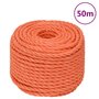 Voir la diapositive 1 : VIDAXL Corde de travail Orange 14 mm 50 m Polypropylene