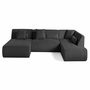 Voir la diapositive 1 : LISA DESIGN Onyx - canapé panoramique modulable d'angle droit 7 places - en velours côtelé