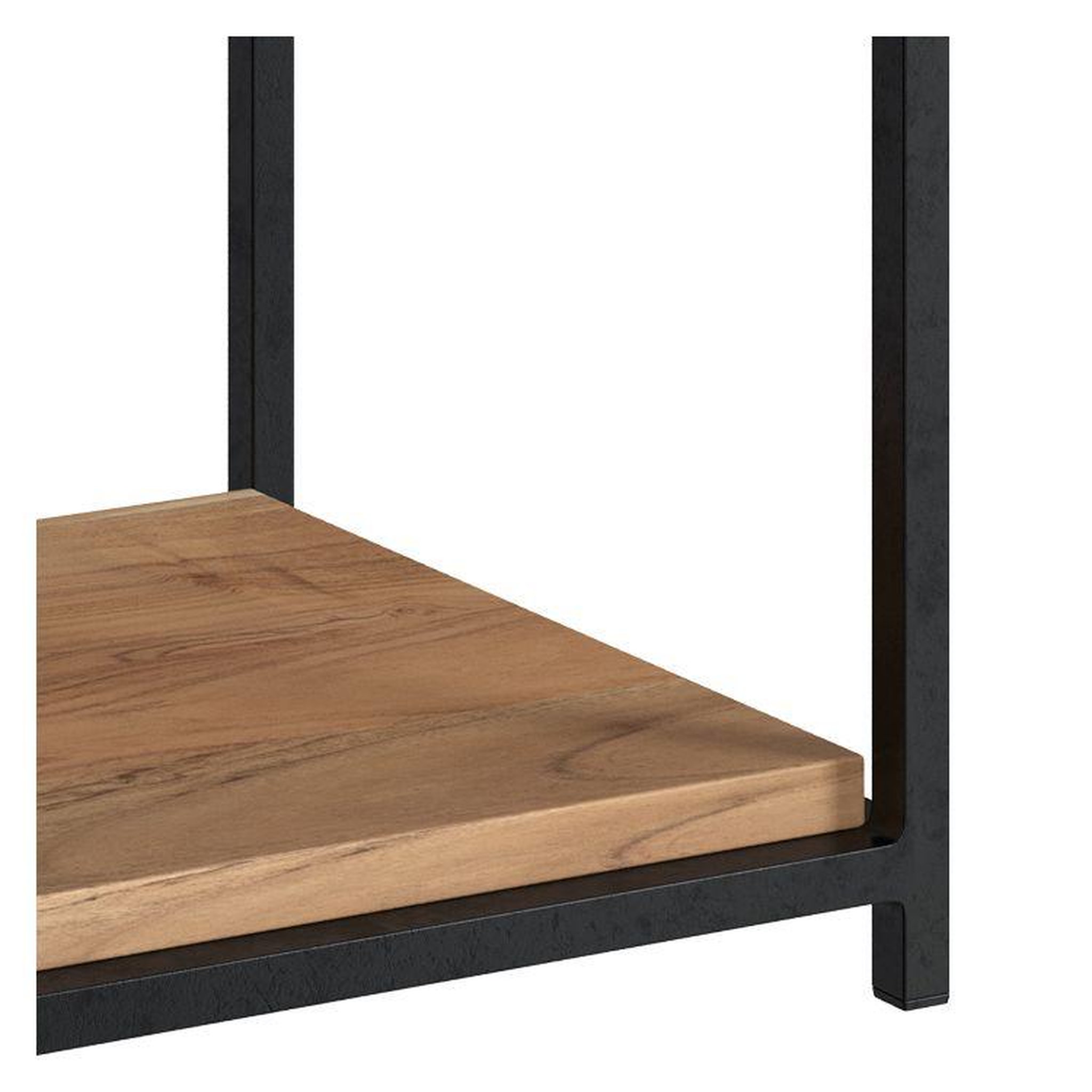 Voir la diapositive 3 : MAISON PAVANE Table de chevet en bois d'acacia et métal, 1 tiroir et 1 étagère-alabama