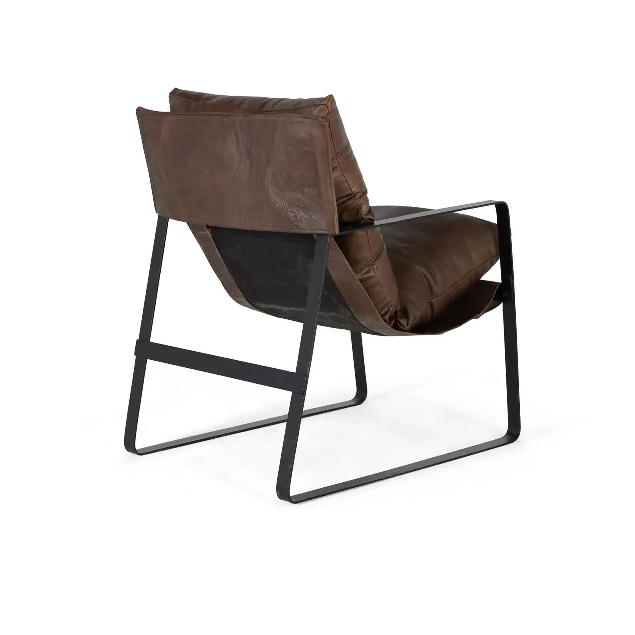 Voir la diapositive 4 : GINER Y COLOMER SL Fauteuil en cuir 58 cm style industriel