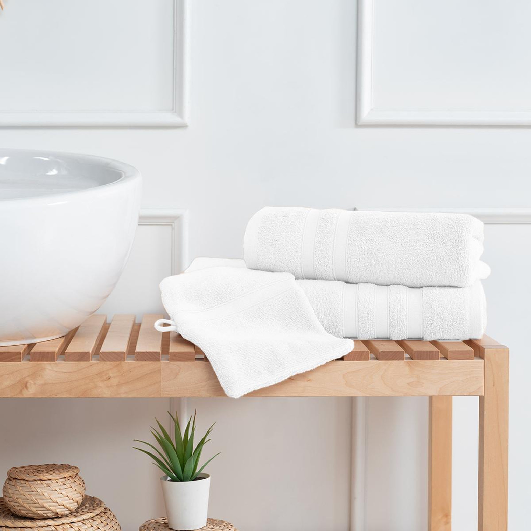 Voir la diapositive 6 : Sensei Maison Ensemble de bain 3 pièces 600 g/m² SENSILK