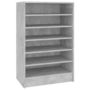 Voir la diapositive 2 : VIDAXL Armoire a chaussures Gris beton 60x35x92 cm Bois d'ingenierie