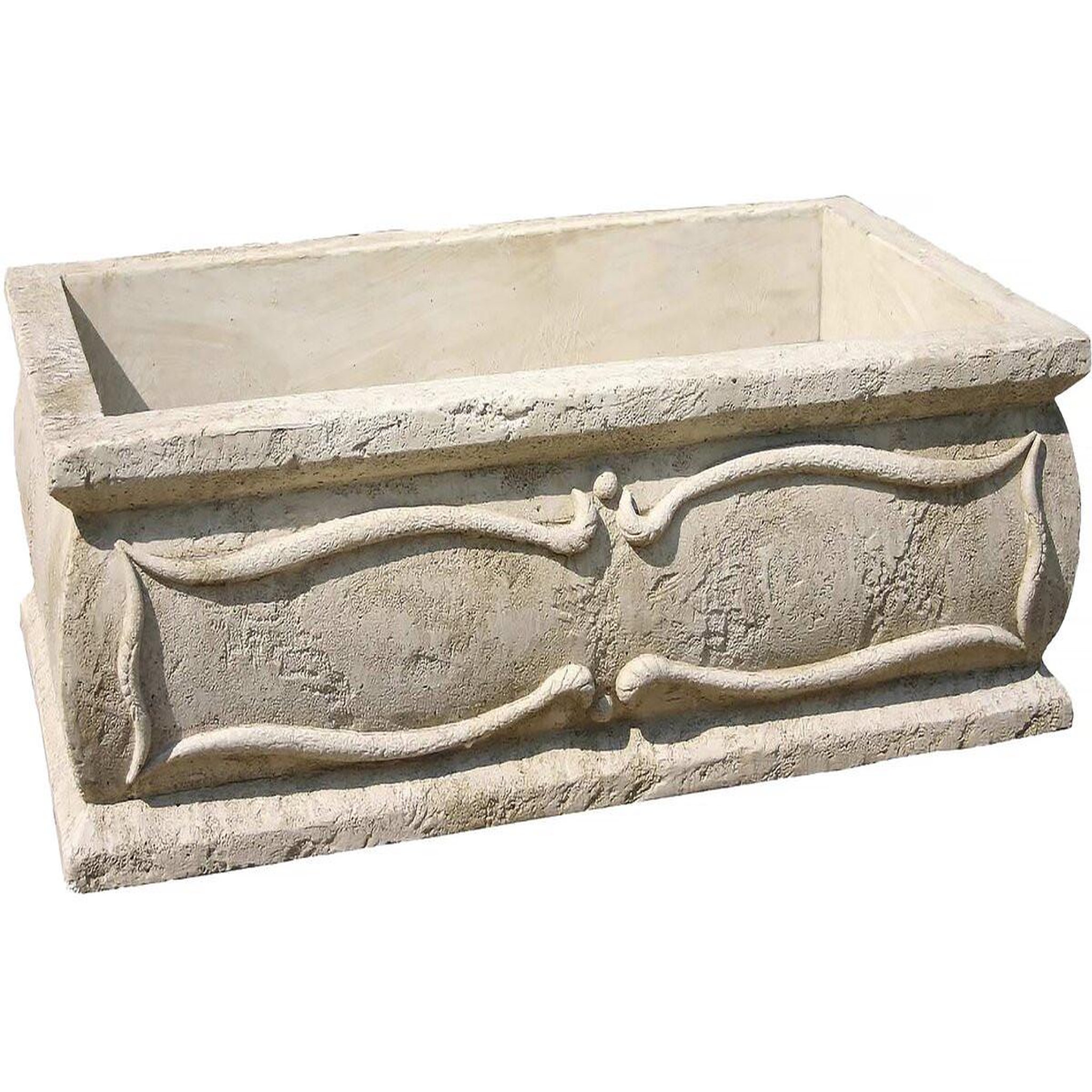 Habitat et Jardin Grande jardinière  Verone - en pierre - 50 x 100 x 30 cm